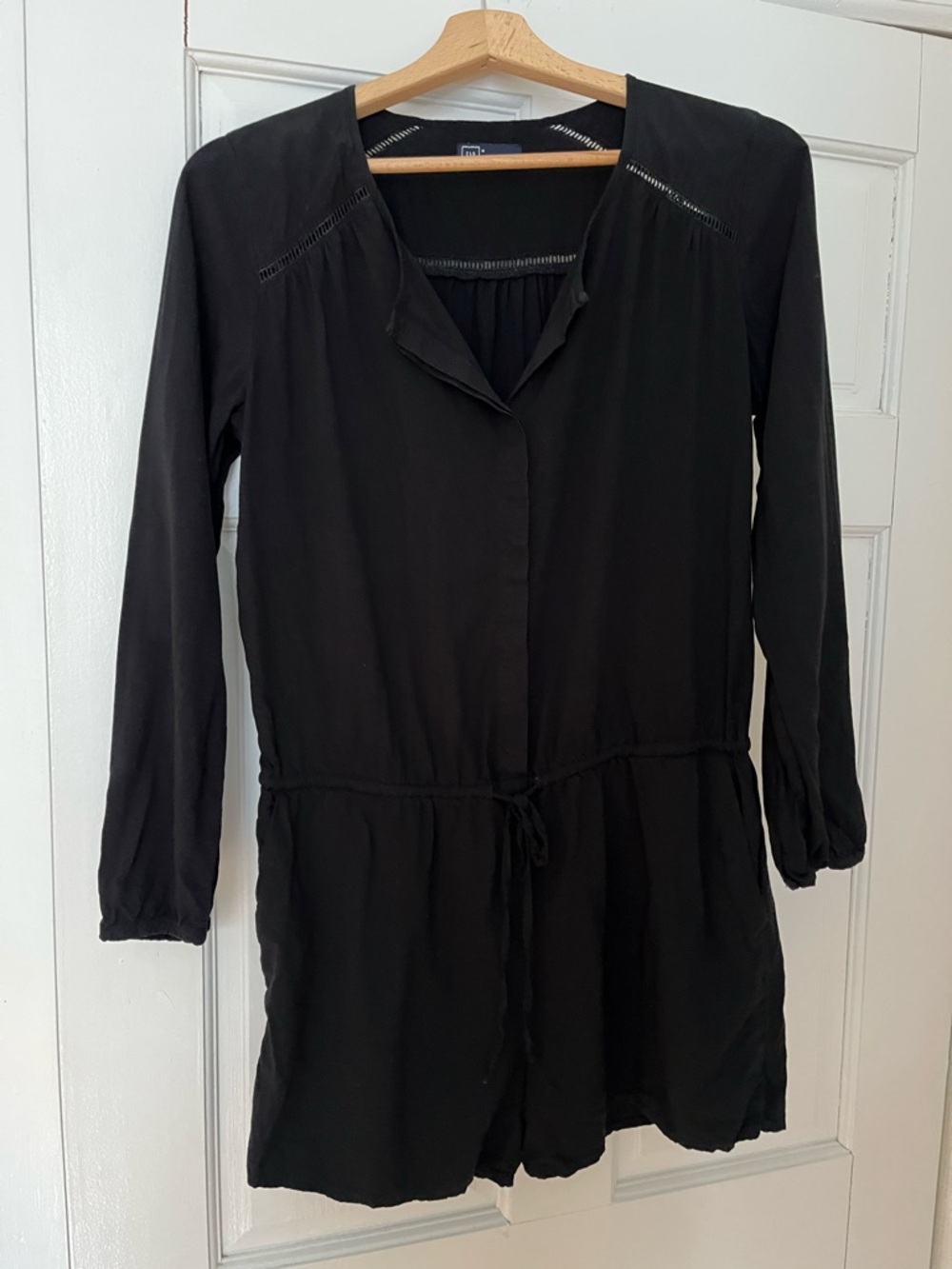 Gap Black Long-Sleeve Romper